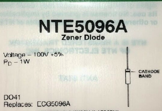 NTE5096A 100V 1 Watt Zener Diode