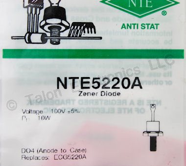 NTE5220A  100V 10 Watt Zener Diode