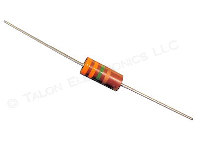   3.3 Meg Ohms, 5%  2 Watt Carbon Composition Resistor