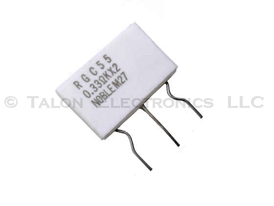    0.33 ohms 2W Dual Radial Wirewound Power Resistor Noble RGC55