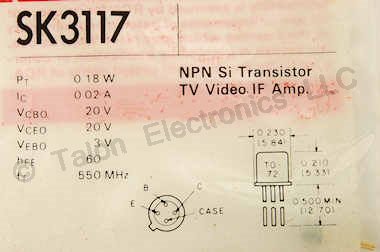   SK3117 NPN Silicon Signal Transistor