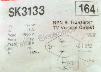   SK3133 NPN Silicon Power Transistor