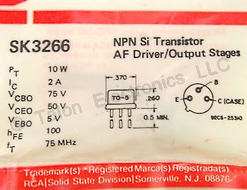   SK3266 NPN Silicon Transistor