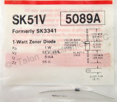     SK51V 51 Volt 1 Watt Zener Diode