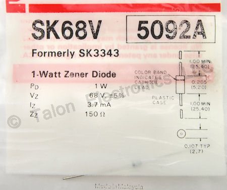     SK68V 68V 1W Zener Diode