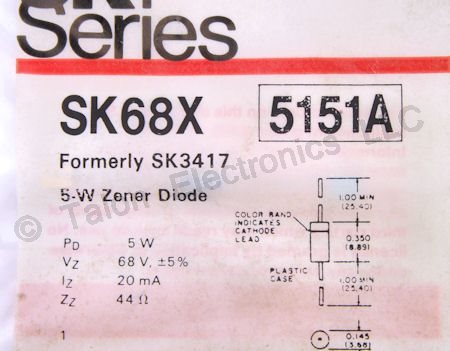     SK68X 68V 5W Zener Diode