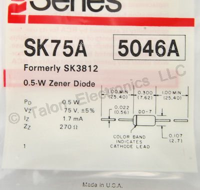     SK75A 75V 500mW Zener Diode