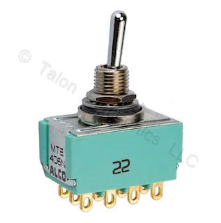 4PDT  ON-ON Miniature Toggle Switch Alcoswitch MTE406N