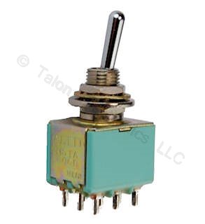    3PDT  ON-ON Miniature Toggle Switch Alcoswitch MSTA306D - 6 Ampere