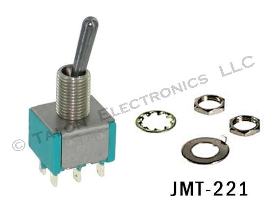 DPDT ON-OFF-ON Miniature Toggle Switch - JBT JMT-221