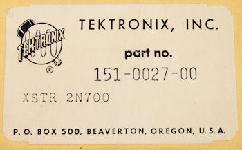 151-0027-00 Tektronix Transistor