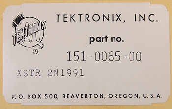 151-0065-00 Tektronix Transistor