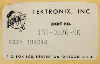 151-0076-00 Tektronix Transistor