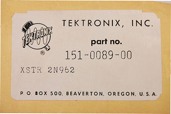 151-0089-00 Tektronix Transistor