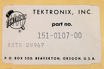 151-0107-00 Tektronix Transistor