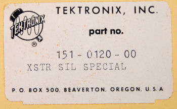 151-0120-00 Tektronix Transistor