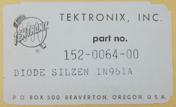 152-0064-00 Tektronix Zener Diode