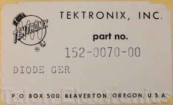152-0070-00 Tektronix Diode