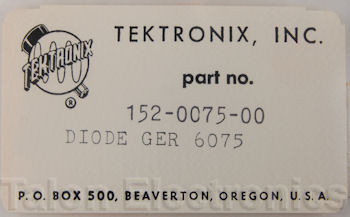 152-0075-00 Tektronix Diode
