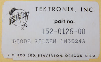 152-0126-00 Tektronix Zener Diode