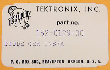 152-0129-00 Tektronix Diode