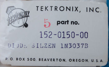 152-0150-00 Tektronix Zener Diode