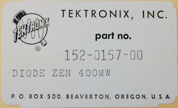 152-0157-00 Tektronix Zener Diode
