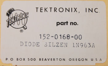 152-0168-00 Tektronix Zener Diode