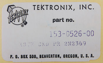 153-0526-00 Tektronix Matched Transistors