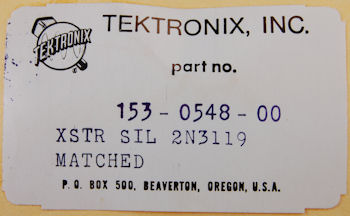 153-0548-00 Tektronix Matched Transistors