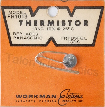 Workman FR1013 Thermistor 13K (13,000) Ohms @ 25°C