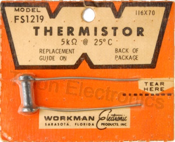 Workman FS1219 Thermistor 5K Ohms @ 25°C