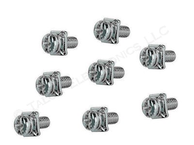 Marathon 6-32 X 1/4"  Phil-Slot Plated Steel Screw with Square Washer (Pkg of 8)