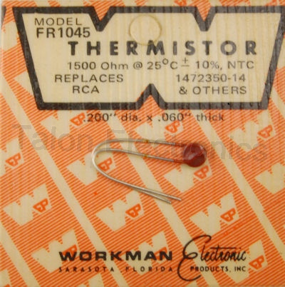 Workman FR1045 Thermistor 1500 Ohms @ 25°C