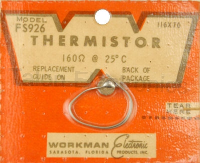 Workman FS926 Thermistor  160 Ohms @ 25°C