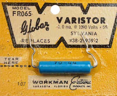  Workman FR065 Varistor 1 mA  @ 1090 VDC
