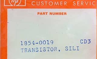 1854-0019 HP/Agilent Transistor