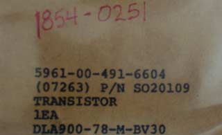 1854-0251 HP/Agilent Transistor