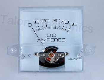 50 Ampere DC PANEL METER with Internal Shunt