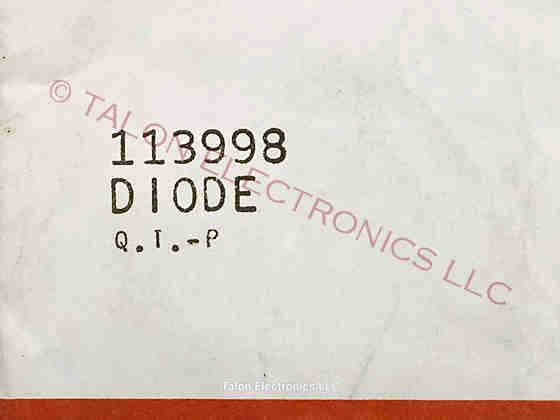 RCA 113998 Rectifier Diode 400mA  600V 