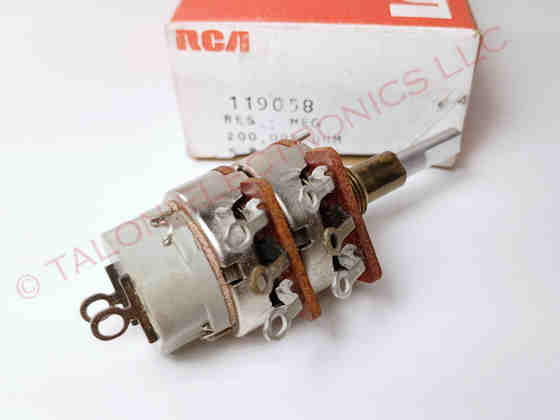 RCA 119058 Resistor / Dual Potentiometer - Volume and Brightness