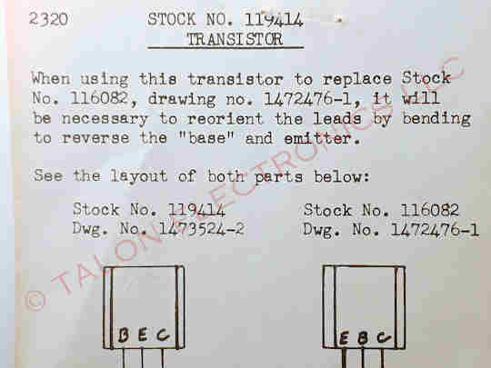 RCA 119414 Transistor