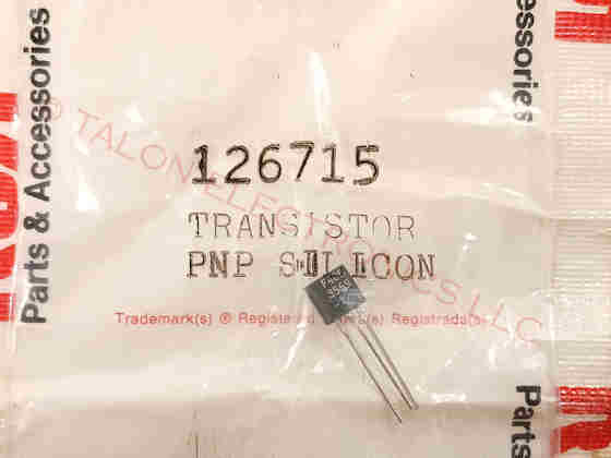 RCA 126715 PNP Silicon Transistor 