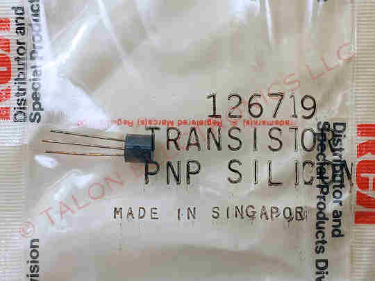 RCA 126719 PNP Silicon Transistor 