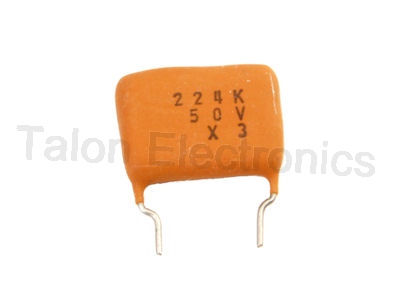    .22uF / 50VDC radial capacitor