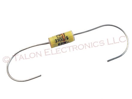 .0033uF / 630VDC axial film capacitor