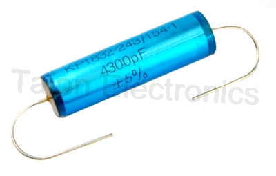 .0043uF/1500VDC axial polypropylene film capacitor