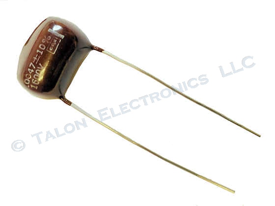 .0047uF / 1600V radial dipped film/paper capacitor