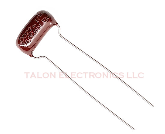  .0022uF / 1600V radial dipped film/paper capacitor