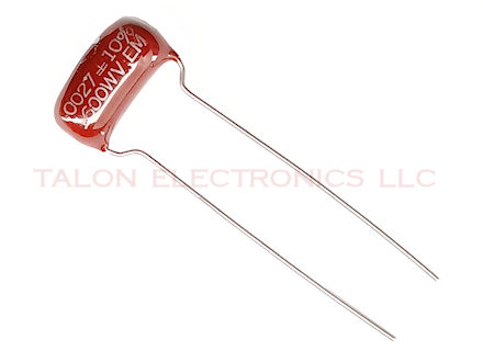 .0027uF / 1600V radial dipped film/paper capacitor